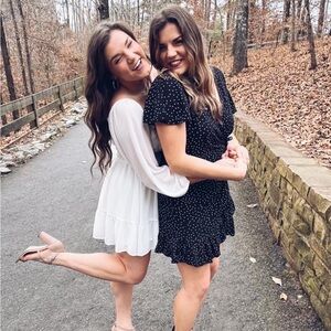 Forolav white long-sleeve dress - perfect for brides or graduates!🤍